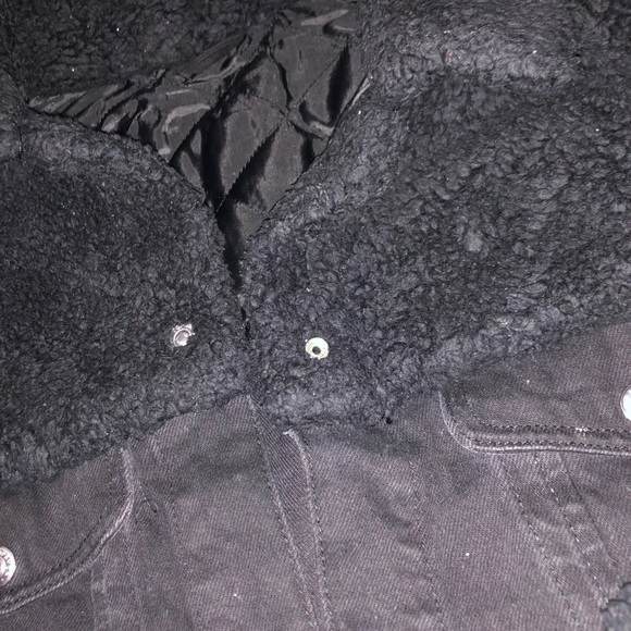 TOPSHOP half denim half Sherpa jacket - Picture 4 of 4